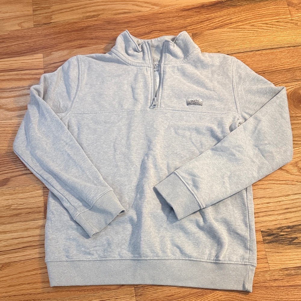 Gray Quarter-Zip Boys Sweater